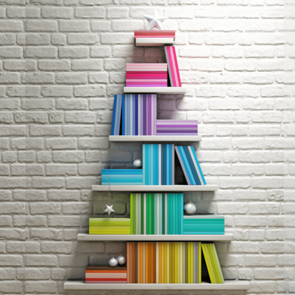 Image showing a stack of books on a shelf