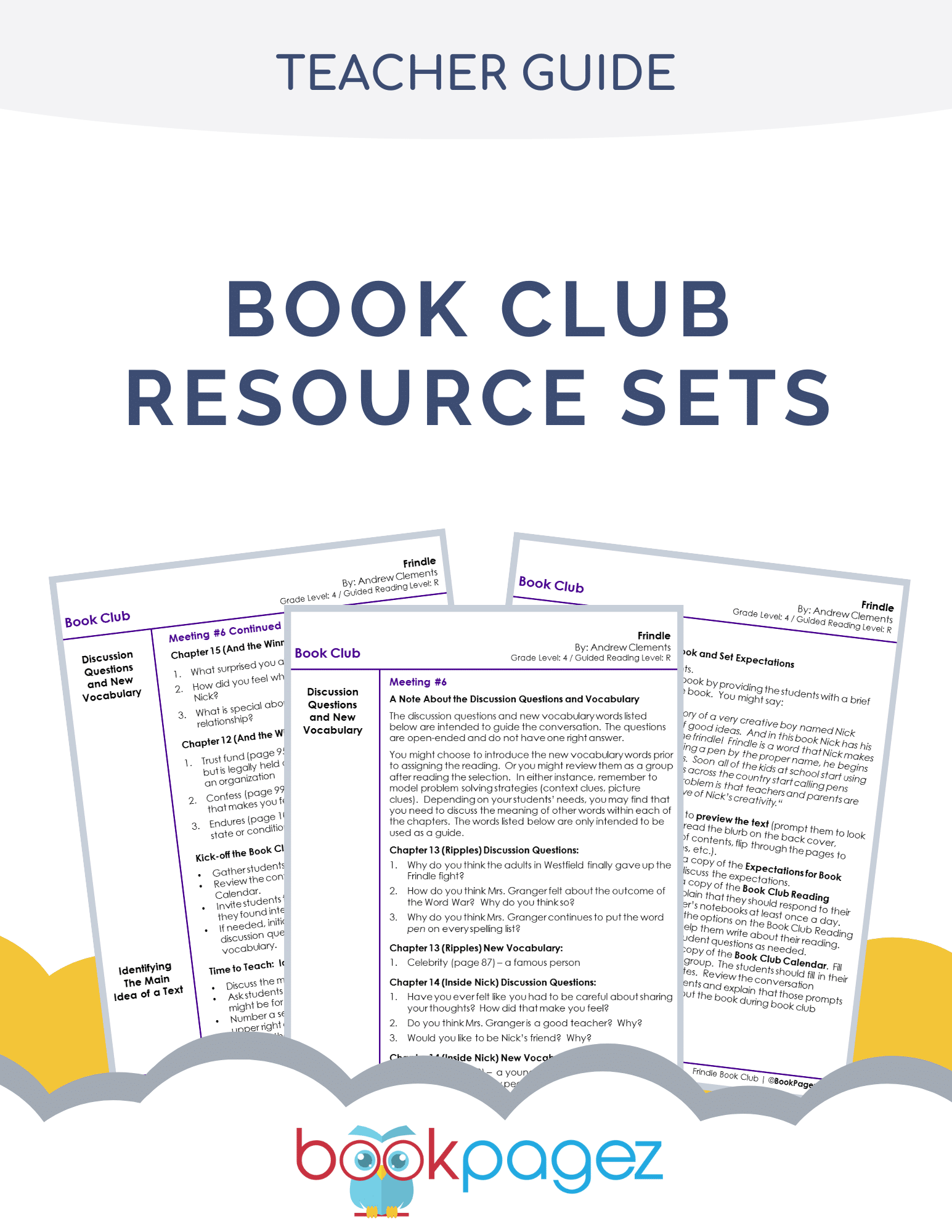Cover for the Book Club Resources Teacher Guide
