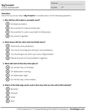Thumbnail for Comprehension Assessment with Big Pumpkin