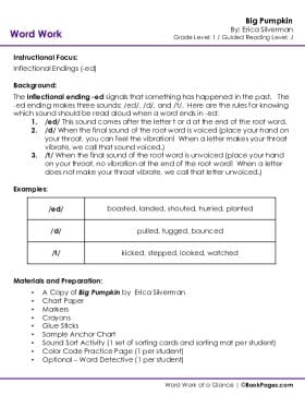 The first page of Suffixes with Big Pumpkin