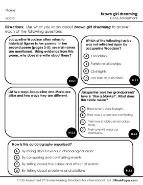 Thumbnail for Comprehension Assessment with Brown Girl Dreaming