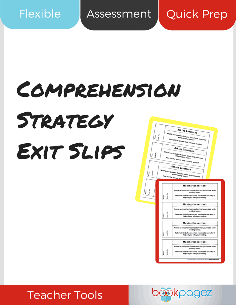 Teaching resource cover for Comprehension Strategy Exit Slips