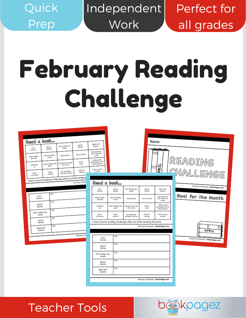 Teaching resource cover for February Reading Challenge