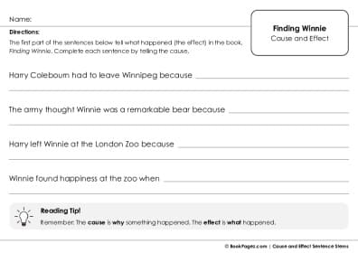 Thumbnail for Cause and Effect Sentence Stems with Finding Winnie
