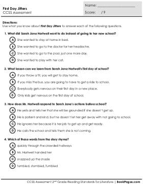 Thumbnail for Comprehension Assessment with First Day Jitters