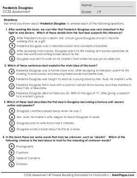 Thumbnail for Comprehension Assessment with Frederick Douglass