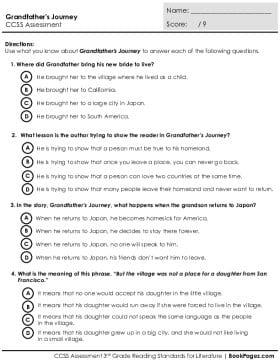 Thumbnail for Comprehension Assessment with Grandfather's Journey