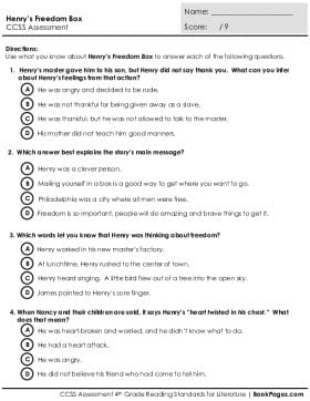 Thumbnail for Comprehension Assessment with Henry's Freedom Box