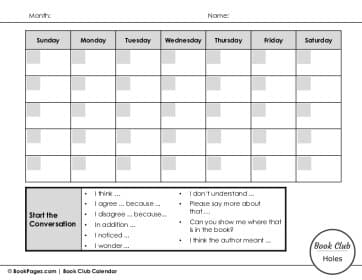 The first page of Book Club for Holes Management Resources