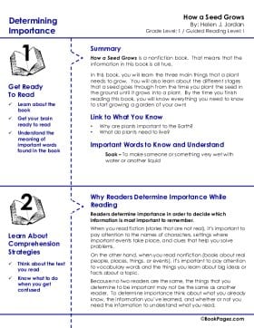 The first page of Determining Importance with How a Seed Grows