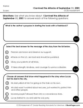 Thumbnail for Comprehension Assessment with I Survived the Attacks of September 11