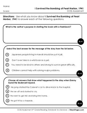 Thumbnail for Comprehension Assessment with I Survived the Bombing of Pearl Harbor