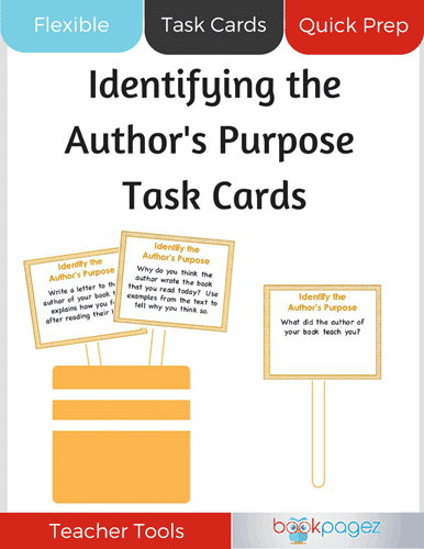 Teaching resource cover for Identifying the Author's Purpose Task Cards