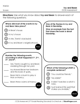 Thumbnail for Comprehension Assessment with Ivy and Bean