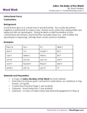 The first page of Contractions with Julius