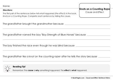 Thumbnail for Cause and Effect Sentence Stems with Knots on a Counting Rope