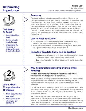 The first page of Determining Importance with Koala Lou