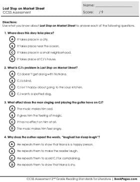 Thumbnail for Comprehension Assessment with Last Stop on Market Street