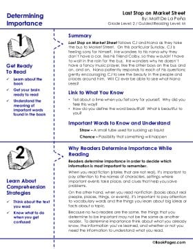 The first page of Determining Importance with Last Stop on Market Street