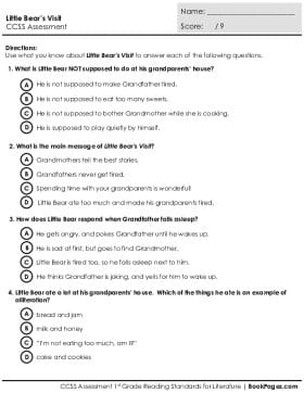 Thumbnail for Comprehension Assessment with Little Bear's Visit