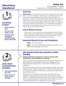 The first page of Determining Importance with Mailing May