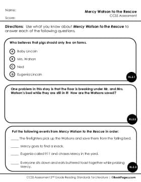 Thumbnail for Comprehension Assessment with Mercy Watson to the Rescue