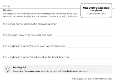 Thumbnail for Cause and Effect Sentence Stems with Miss Smith's Incredible Storybook