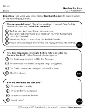 Thumbnail for Comprehension Assessment with Number the Stars