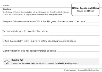 Thumbnail for Cause and Effect Sentence Stems with Officer Buckle and Gloria