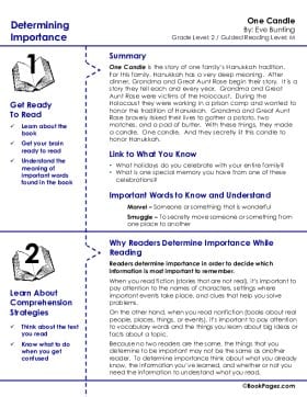 The first page of Determining Importance with One Candle