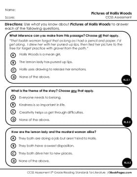 Thumbnail for Comprehension Assessment with Pictures of Hollis Woods