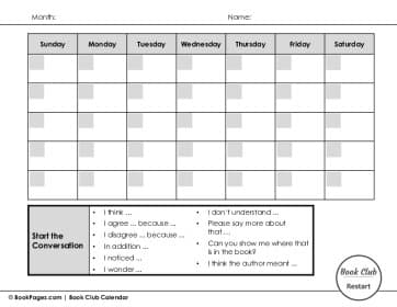 The first page of Book Club for Restart Management Resources