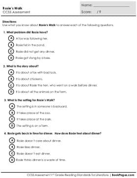 Thumbnail for Comprehension Assessment with Rosie's Walk