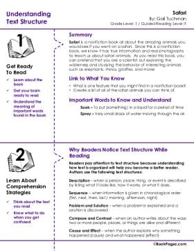 The first page of Understanding Text Structure with Safari