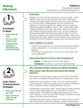 The first page of Making Inferences with Stellaluna