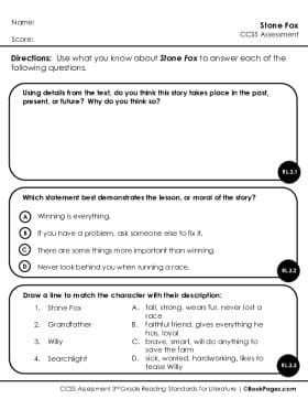 Thumbnail for Comprehension Assessment with Stone Fox