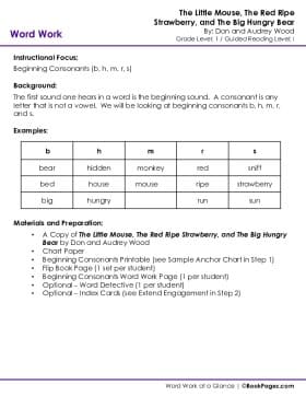 The first page of Consonants with The Little Mouse