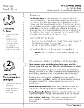 The first page of Making Predictions with The Memory String