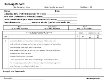 Thumbnail for Running Record with The Memory String