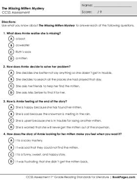 Thumbnail for Comprehension Assessment with The Missing Mitten Mystery