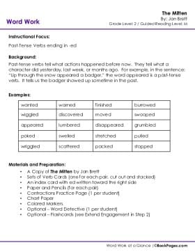 The first page of Parts of Speech with The Mitten