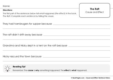 Thumbnail for Cause and Effect Sentence Stems with The Raft