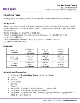 The first page of Suffixes with The Relatives Came