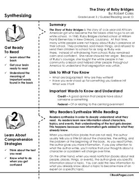 The first page of Synthesizing with The Story of Ruby Bridges