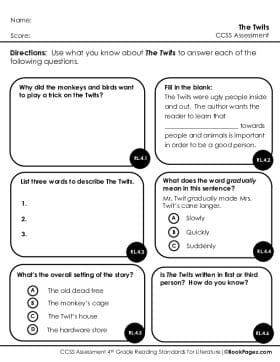 Thumbnail for Comprehension Assessment with The Twits