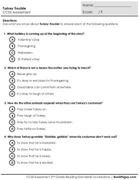 Thumbnail for Comprehension Assessment with Turkey Trouble