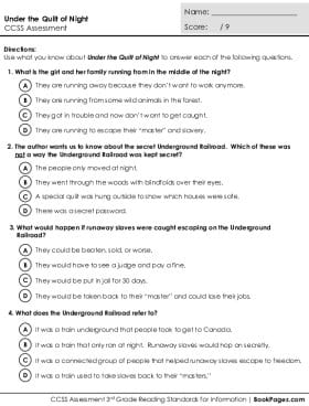 Thumbnail for Comprehension Assessment with Under the Quilt of Night