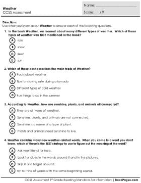 Thumbnail for Comprehension Assessment with Weather