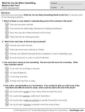 Thumbnail for Comprehension Assessment with What Do You Do When Something Wants To Eat You?