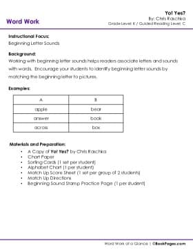 The first page of Consonants with Yo! Yes?